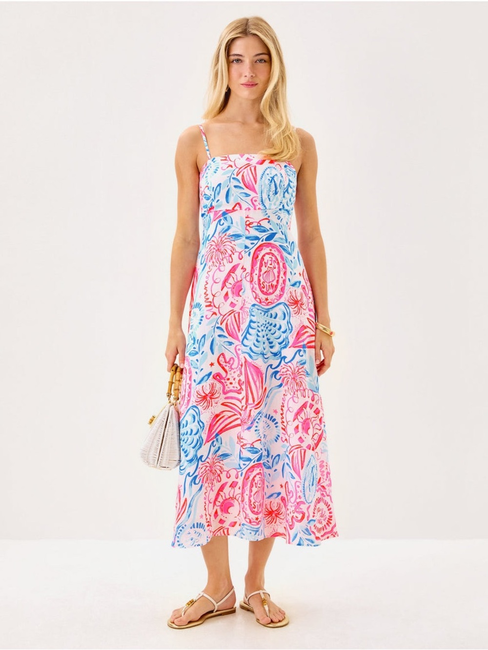 Lilly Pulitzer Jorgian Linen Midi Dress
